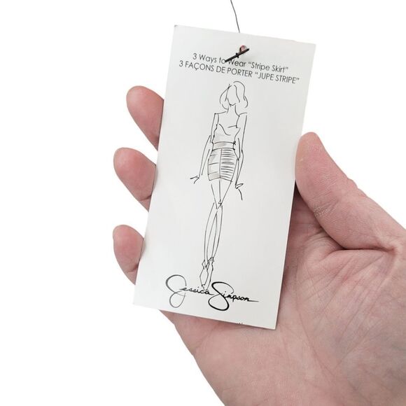 Brand New Jessica Simpson Pink & Grey Skirt Size: M - Picture 11 of 12